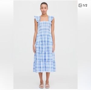 Hill House Home The Ellie Nap Dress Blue Watercolor Gingham